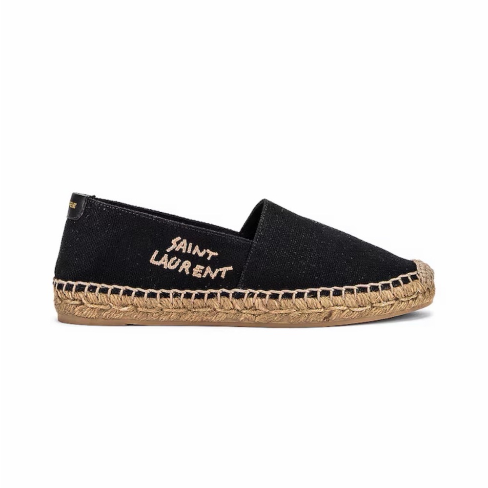 Saint Laurent Black Canvas Espadrilles